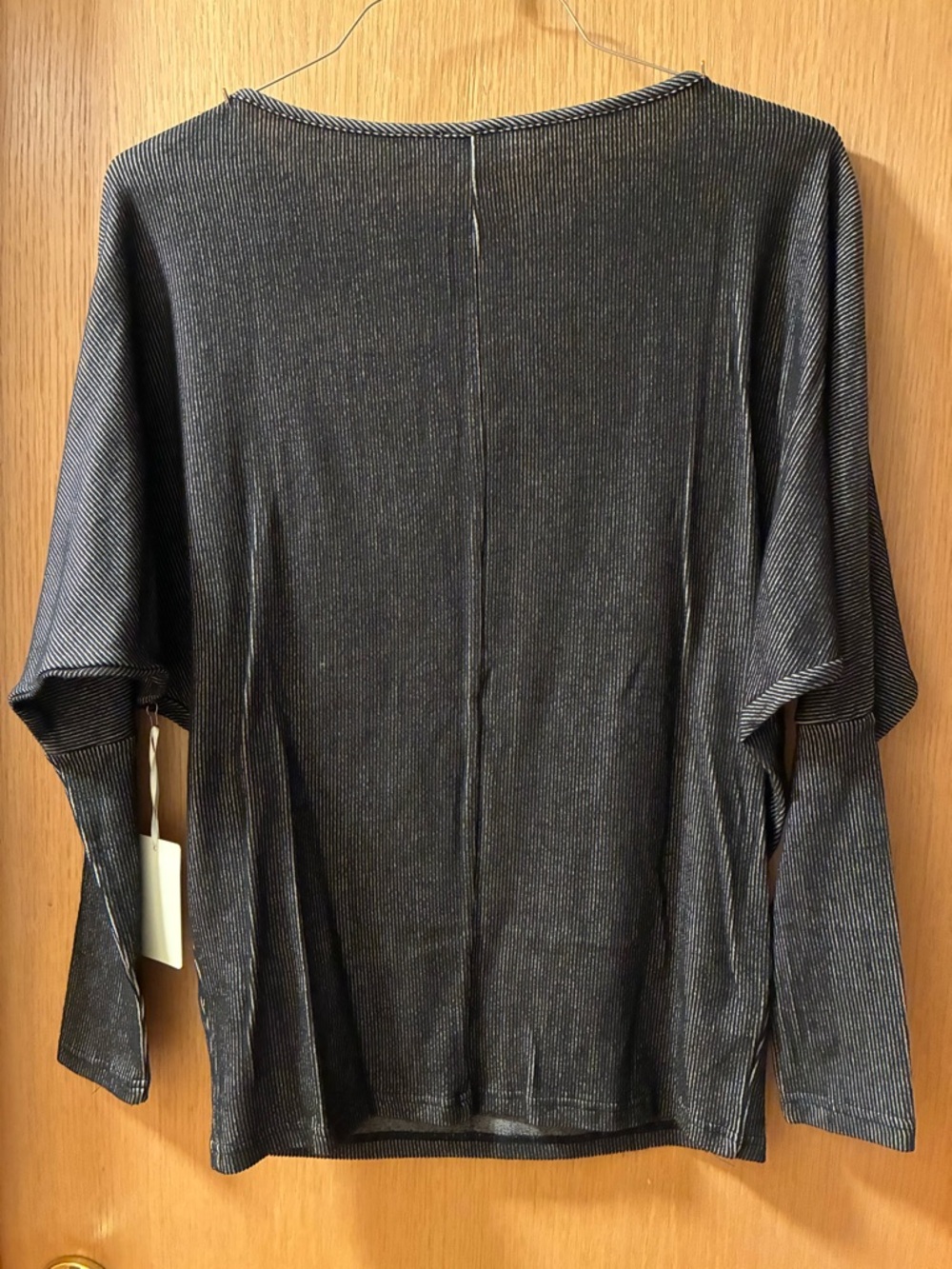 Subtle Black Ribbed Knit Top - Picture 2 of 2